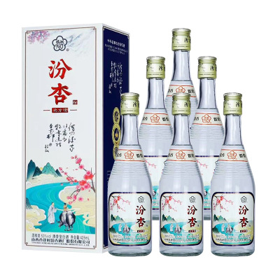 汾酒53度汾杏北方情清香型白酒425ml*6瓶