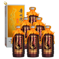 迎宾贵州53度大师级酱香型白酒（内含三只手提袋）500ml*6瓶