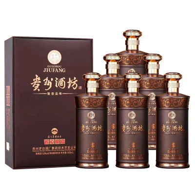 Moutai/茅台贵州酒坊匠心酿造酱香品味53度酱香型白酒500ml*6瓶