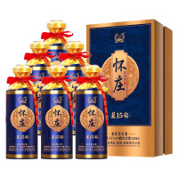 怀庄迎宾酒53度蓝钻15酱香型白酒(礼盒装)500ml*6瓶