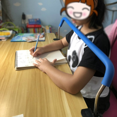 矫正器视力保护小学生用坐姿纠正儿童写字姿势防近视神器低头支架 桌长大于等于60cm兰色桌厚小于4.5cm