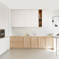 橱柜整体现代简约石英石北欧开放式厨房厨柜设计|预约测量设计 1米
