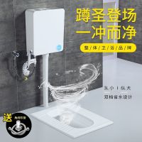 蹲便器蹲坑式水箱整套装卫生间陶瓷蹲厕便池防臭大便器