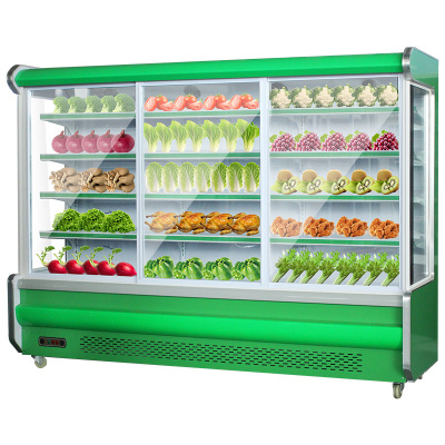 风幕柜蔬菜水果保鲜柜点菜柜麻辣烫展示柜冷藏商用超市风直冷冰柜|1.8米带门风冷无霜款