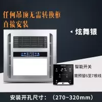 浴霸五合一多功能风暖吊顶嵌入式四灯浴室卫生间暖风机300×300|炫舞银-风暖+换气+照明+屏显-触控 款适合所有吊顶