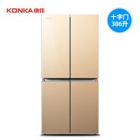 十字对开门冰箱家用节能超薄双开门四开门四门电冰箱|金色