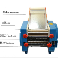 电动压面机全自动面条机 电动面条机混沌页饺子页板面机烩面机|蓝款140型180w电机