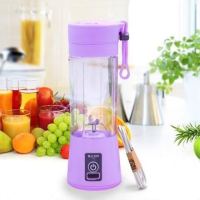 便携式榨汁机迷你家用小型果汁机儿童辅食机充电果汁杯学生榨汁机|四叶塑料杯身紫色