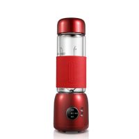 德国小型迷你热水豆浆机免滤自动加热1-2人多功能破壁榨汁机|DM08玻璃款红色