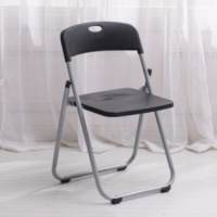成人椅子折叠椅凳子电脑椅培训椅会议椅餐椅办公椅塑料椅靠背椅子 3017灰腿黑色加固