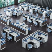 办公桌屏风工作位办公室电脑桌椅组合经济型职员桌广东办公家具