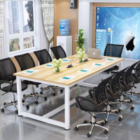 会议桌长方形老板桌培训洽谈简约现代职员办公桌长桌办公家具定制