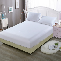 床笠单件全棉纯棉1.8m米床防滑保护套防尘罩床垫套床罩 白色纯棉 120x200标准款单件床笠