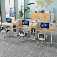 职员屏风办公桌家具电脑桌椅组合2/4/6人位简约现公柜工作桌