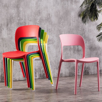 北欧餐椅现代简约塑料椅子加厚时尚休闲椅家用成人餐厅靠背椅凳子