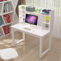 桌子电脑桌书架一体儿童学习桌台式家用书桌宿舍卧室出租房办公桌