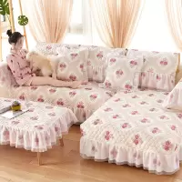 四季布艺欧式组合通用防滑沙发垫子套罩蕾丝花边简约现代沙发垫子