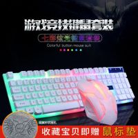 电脑键盘鼠标套装有线七彩发光笔记本游戏机械鼠标键盘办公家用套