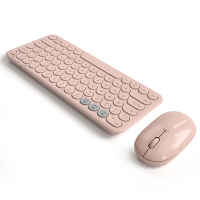 bow航世ipad蓝牙键盘可连手机苹果平板电脑笔记本通用外接办公专打字女生可爱粉色无线小型鼠标套装充电便携