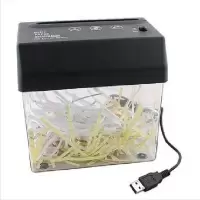 保密碎纸机办公家用小型电动迷你手动桌面便携a4纸粒状粉碎机