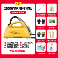 高压高温蒸汽清洁机家用消毒厨房油烟机蒸汽喷洗车机空调清洗机 C款-2600W-家用可控版-可照明喷枪-黄色