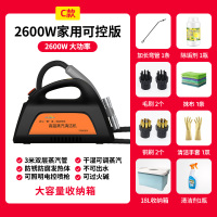 高压高温蒸汽清洁机家用消毒厨房油烟机蒸汽喷洗车机空调清洗机 C款-2600W-家用可控版-可照明喷枪-黑色