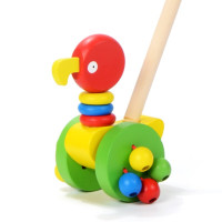 拖拉学步拉线手拉宝宝2岁儿童拉着走的小狗拉绳牵引拉拉车玩具 弯嘴鸟手推车