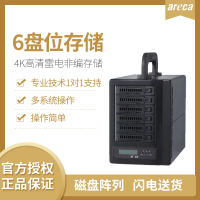 Areca ARC8050T3-6M 6盘位塔式雷电3磁盘阵列4K高清雷电非编存储含三星5.76TB企业级硬盘