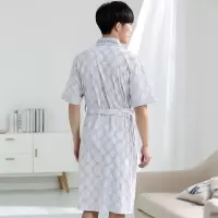纯棉睡衣男士睡袍夏天日式和服浴袍春夏季浴衣短袖薄款晨袍