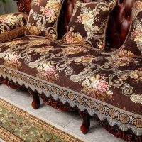 欧式沙发垫奢华防滑布艺四季通用贵妃123组合皮沙发坐垫套罩定做