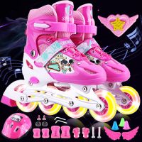 儿童溜冰鞋全套小孩轮滑鞋2-3-4-5-6-7-8-9-10岁男女童可调节大小