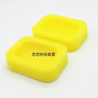 吸水海绵皂盒 沥水便携式香皂托韩国多功能擦玻璃百洁布|长型加大号2个黄色能放下透明皂