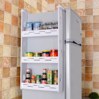 冰箱挂架侧壁挂架侧边侧面厨房置物架挂件调味罐调料瓶架层收纳架