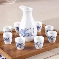 特价陶瓷酒具套装酒壶白酒杯小酒盅清酒具黄酒分酒器白酒杯烈酒杯|富贵牡丹简装 默认