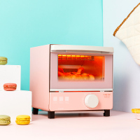迷你烤箱小型家用烘焙多功能全自动蛋糕宿舍电烤箱三合一|粉红色