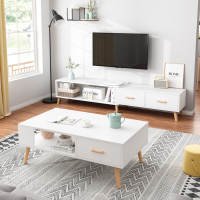 现代电视柜茶几组合北欧小户型客厅家具卧室实木电视机柜