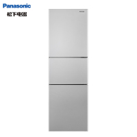 松下(Panasonic)303L 风冷变频 一级能效 自动制冰 银色三门冰箱 NR-EC30AX1-S