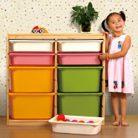 实木儿童玩具收纳架多层分类置物柜幼儿园宝宝玩具整理储物架书柜
