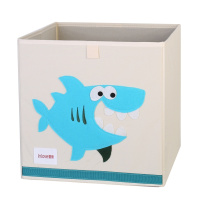 儿童玩具收纳箱整理箱收纳筐宝宝玩具箱玩具盒储物箱布艺收纳盒 鲨鱼 33*33*33cm[标准款]