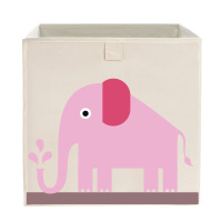 卡通儿童玩具收纳盒整理箱布艺折叠收纳箱宝宝收纳筐置物箱储物盒 大象 升级水洗款（33*33*33）