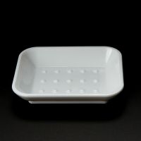 20个装-方形白色(9.5*7.5)|新款亚克力防瓷小皂盒连锁酒店用品贝壳圆形旅馆肥皂碟肥皂盒