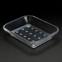 20个装-方形透明(9.5*7.5)|新款亚克力防瓷小皂盒连锁酒店用品贝壳圆形旅馆肥皂碟肥皂盒