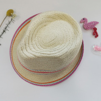 [出口英国原单]儿童 户外夏天 时尚英伦休闲沙滩海边度假百搭防晒草帽 太阳帽遮阳帽