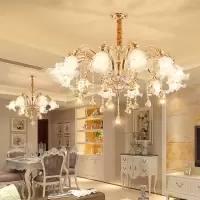 欧式客厅灯水晶灯创意个性餐厅吊灯大气家用饭厅灯具