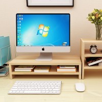 台式电脑显示器增高架子实木垫高支架笔记本电脑桌面屏幕加高底座