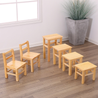 实木小凳子家用餐桌凳洗脚换鞋凳幼儿园儿童靠背椅四角方凳小矮凳