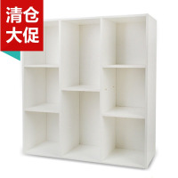 小木格子柜子自由组合简易书柜书架简约现代落地储物收纳置物