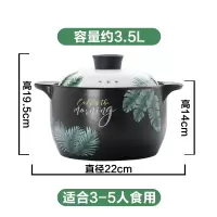 陶瓷煲大号家用耐高温砂锅汤锅炖锅明火燃气专用|3.5L热带风情煲