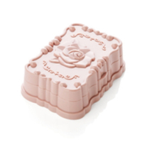创意居家玫瑰花带盖防水香皂盒 卫生间沥水皂托肥皂盒|藕粉色 1个装[试用]