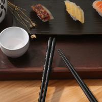 合金筷家用10双装高档耐高温酒店寿司餐厅日式料理尖头筷子|242mm圆头日式5双